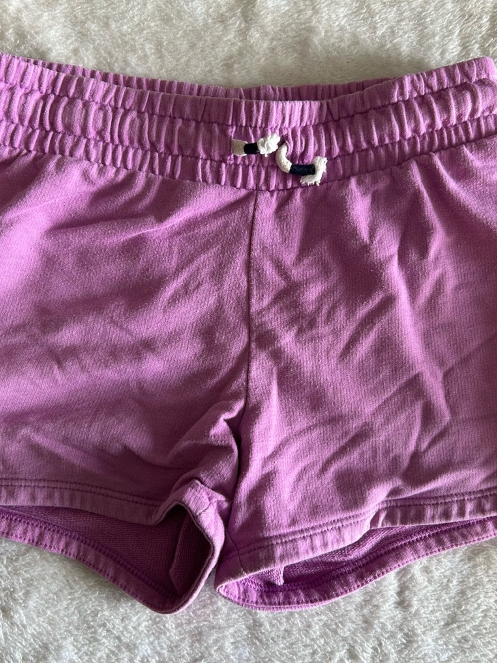 Kids Lavender Drawstring Lounge Shorts